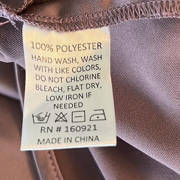 NWOT S’EDGE Light Purple Satin Double Fringe Flutter Sleeve Cropped Top - S - Picture 13 of 14